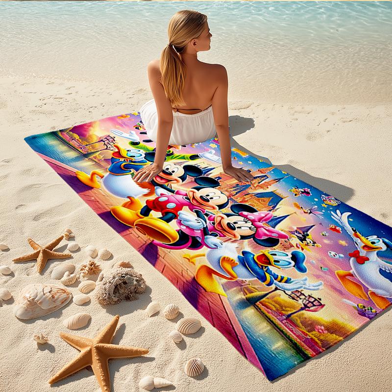 1Pc Mickey Friends Adventure Beach Towel Quick Dry Multiuse For Beach Pool Gym Yoga Home Travel Christmas Halloween Xmas Gift Y1542