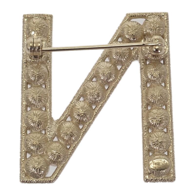 Chanel AB1368 Brooch Gold Metal Women