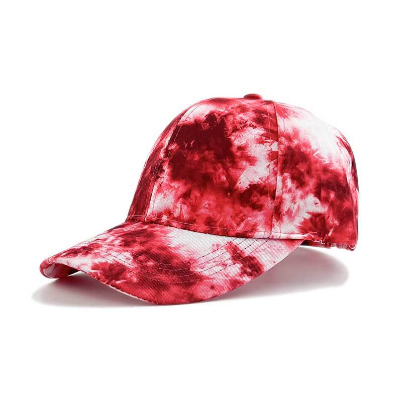 Dye Print Tie Baseball Cap Hip Hop Color Block Graffiti Visor Hat Sun Protection