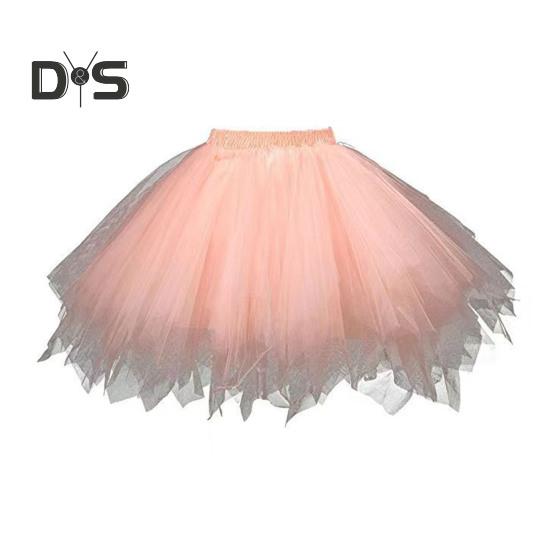 Women Tulle Skirt 50s Tutu Petticoat Elastic Waist Short Ballet Crinoline Petticoat Carnival Costume Underskirt