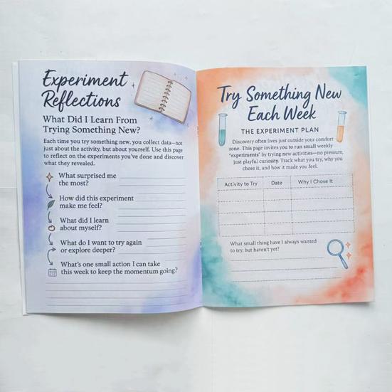 Self-Improvement Journal Notebook Inspirational Guided Planner for Personal Growth Thick Smooth Paper Spiral Bound Lightweight Notebook