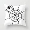 New Halloween Black and White Skull Pumpkin Printed Peach Leather Velvet Pillowcase Sofa Office Cushion Cover