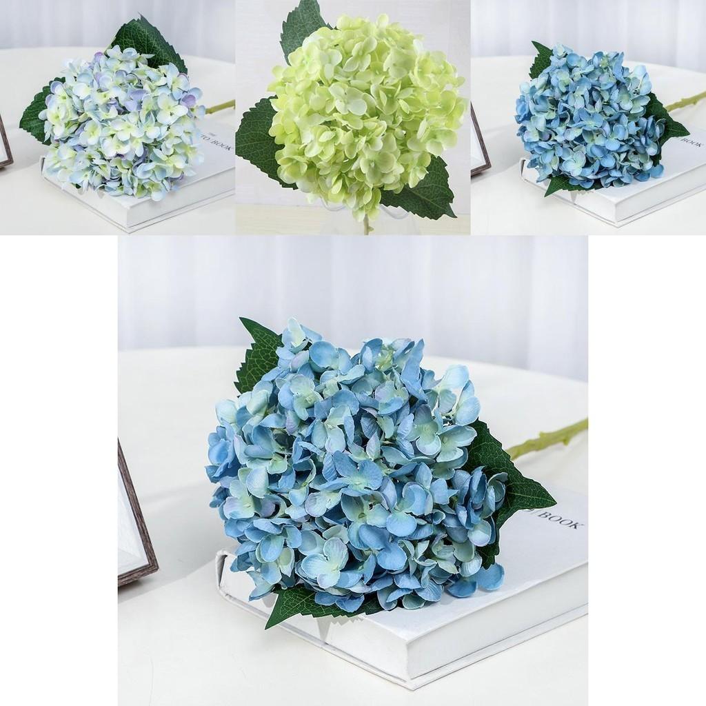 Realistic 55cm Fake Silk Hydrangea Flowers Bouquet Ideal For Parties And Celebrations