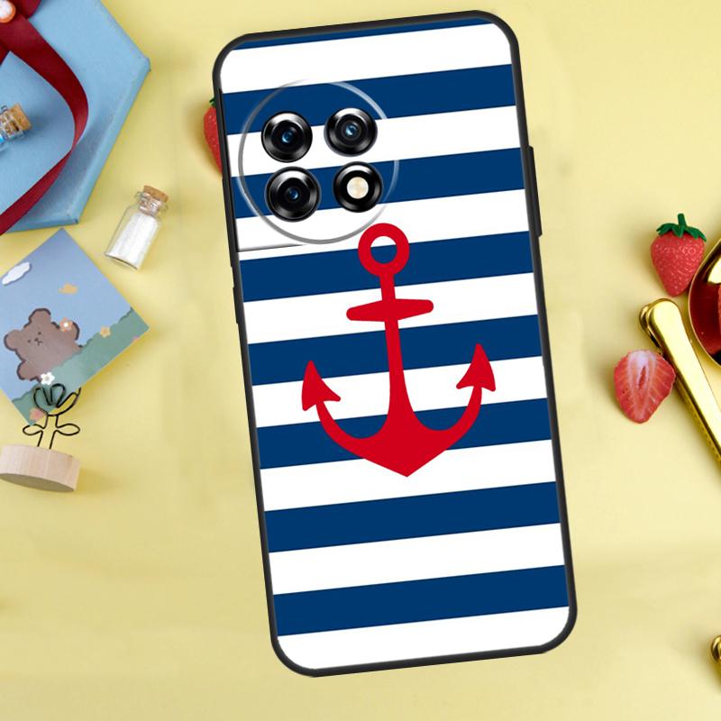 Anchor Boat Case For OnePlus 13R 12R 10R 15 13 12 11 10 9 13T 10T 8T Nord CE 5 2 3 4 Lite N20 N30 Cover