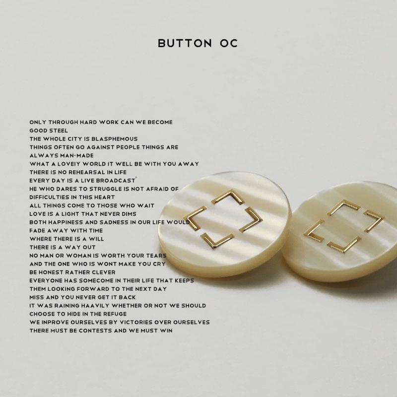 5Pcs Xiaoxiang Celebrity Clothing Button Sweater Cardigan Jacket Fur Coat Suit Versatile Decorative Button