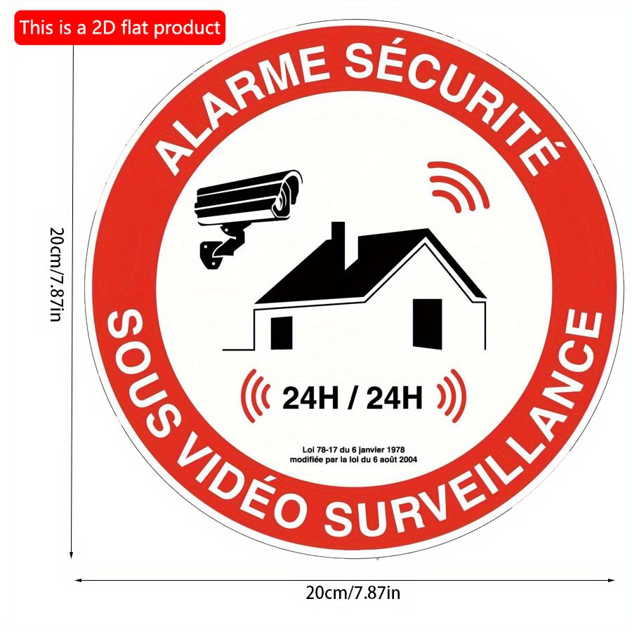 1pc 2d Flat 20*20cm, Security Alarm Under Video Surveillance Wooden Sign, for Restaurant Shop, Farmhouse, Street, Shop, Bar, and Coffee House Decor.