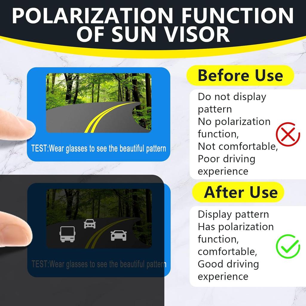 Sun Visor For SUV, Sun Visor Extender For Car Easy To Tall, UV400 Anti-Glare Protects From Glare, UV Rays, Snow Blindness For Safe Driving, Universal
