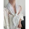 Pure Color Triangle Scarf Hollowed-out Head Wrap Fashion Neck Scarf  Photo Props