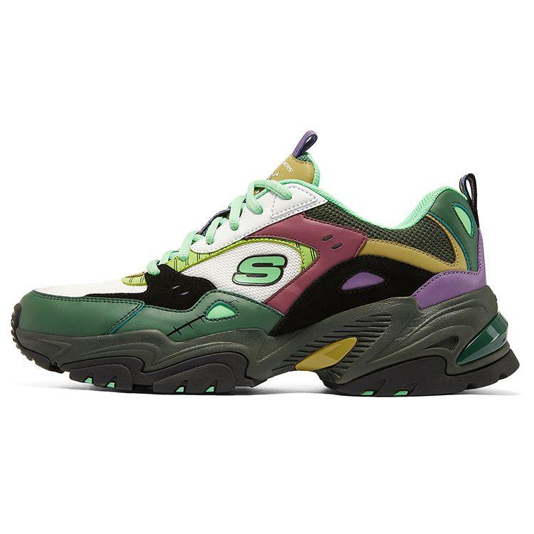 Skechers Stamina V2 One Piece Collaboration Lace-Up Low-Top Dad Shoes Zoro Colorway Men sneaker 894034-BKMT