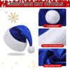 Blue Velvet Christmas Hat for Adults, Festive Holiday Party Accessory, Comfortable & Stylish New Year Celebration Item