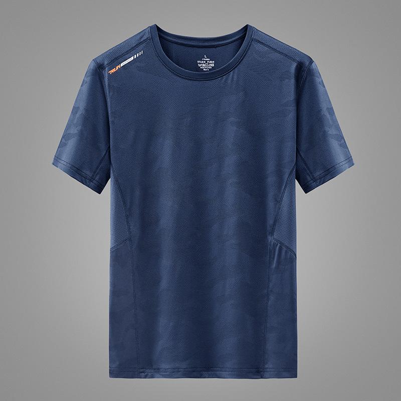 Kurzarm-Laufsportshirt für Herren, Fitness, schnelltrocknende Kleidung, dickes und übergroßes T-Shirt