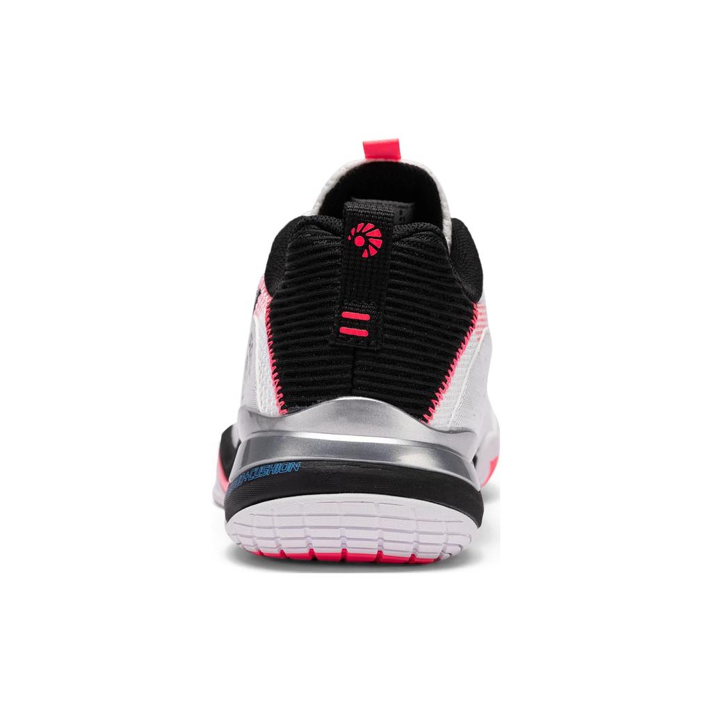 Li Ning OP Textile, Synthetic Leather Abrasion Resistant Low top Badminton Shoes Unisex White Pink Black AYZU007-1