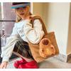 Korean Style Plush  Doll Tote Bag Large Capacity Fluffy Shoulder Bag Fashion Kid Schoolbag  Travel