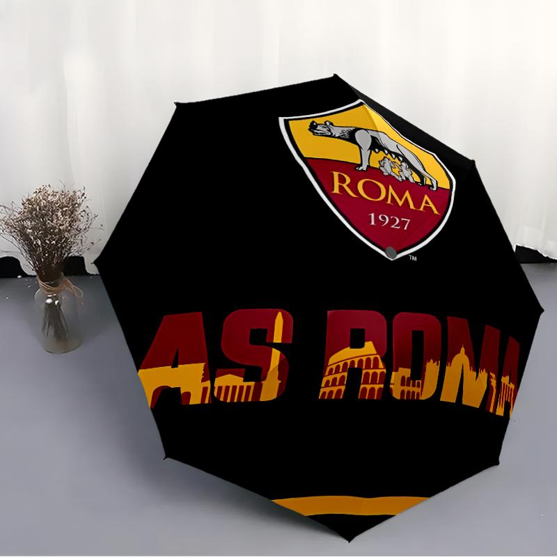 Printed Rome Logo Folding Umbrella,Outdoor,Leisure,And Travel Umbrella,Durable Umbrella Fabric,Birthday And Holiday Gift