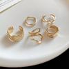 Vintage Geometric Metal Floral Open Ring – European & American Style Index Finger Jewelry