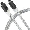 LINKUP USB Cable 80Gbps Thunderbolt 240W PD Display Data Transfer for iPad iPhone Samsung and More – 4.0 Ver.2 (120cm White) 5/4/3 Compatible,