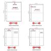 A5 7-Hole Compact Card Holder Pages, Universal 2/3/6-Hole, Single-Sided Non-Slip, PP Four-Grid Layout.