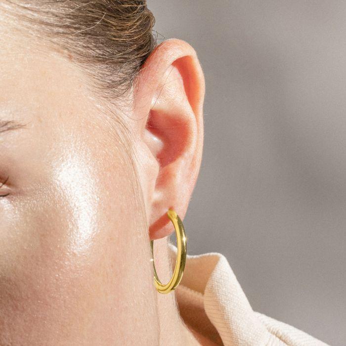 Boucles D'oreilles - Luxenter - Basem - Or Jaune 18k - Alliage Métallique - Créole