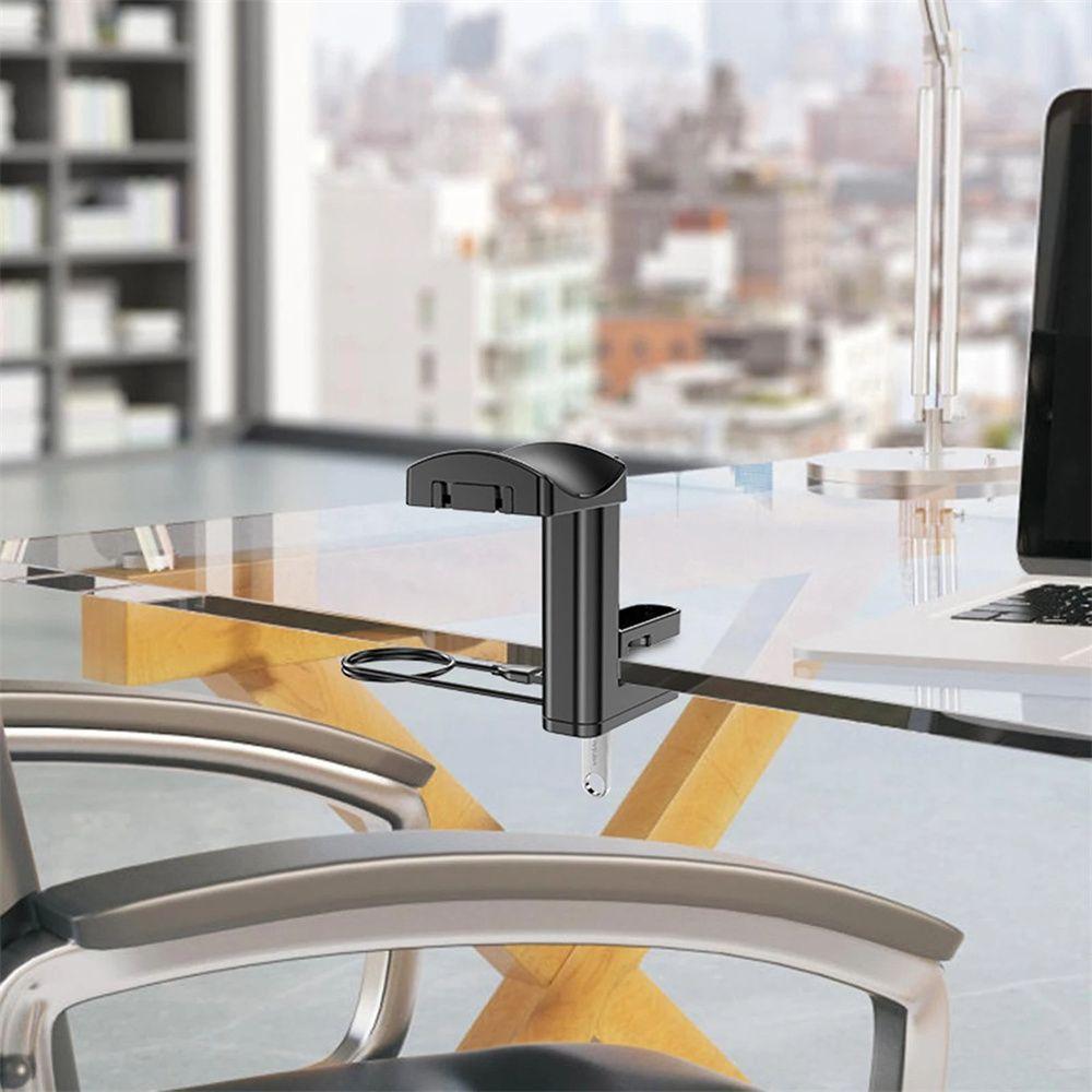 Earphones Holder Headphone Bracket 2 In 1 Earphones Hanger USB HUB Under Desk Hook Headset Stand