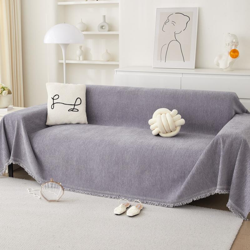 Sofa Cover Cloth Four Seasons Universal Waterproof to Prevent Leakage of Urine Non-Stick Wool Full Cover Sofa Cover Advanced Cream Series