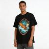 Extreme Surfing Skeleton Print Tee Catch The Wave Casual Top Pure cotton T-shirt