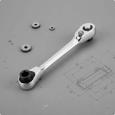 Dual Head Ratchet Wrench Compact Mini Hand Tool Reversible