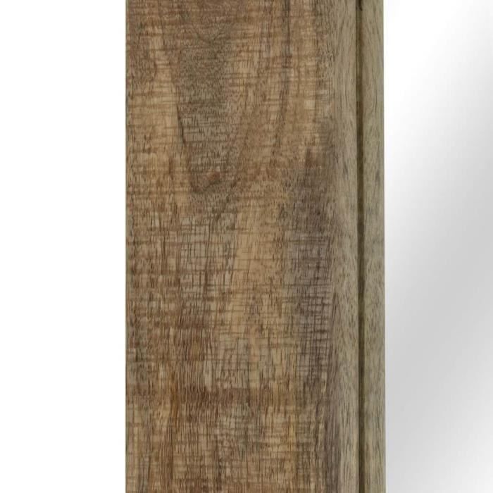 VidaXL Miroir Bois massif de manguier 50 x 110 cm