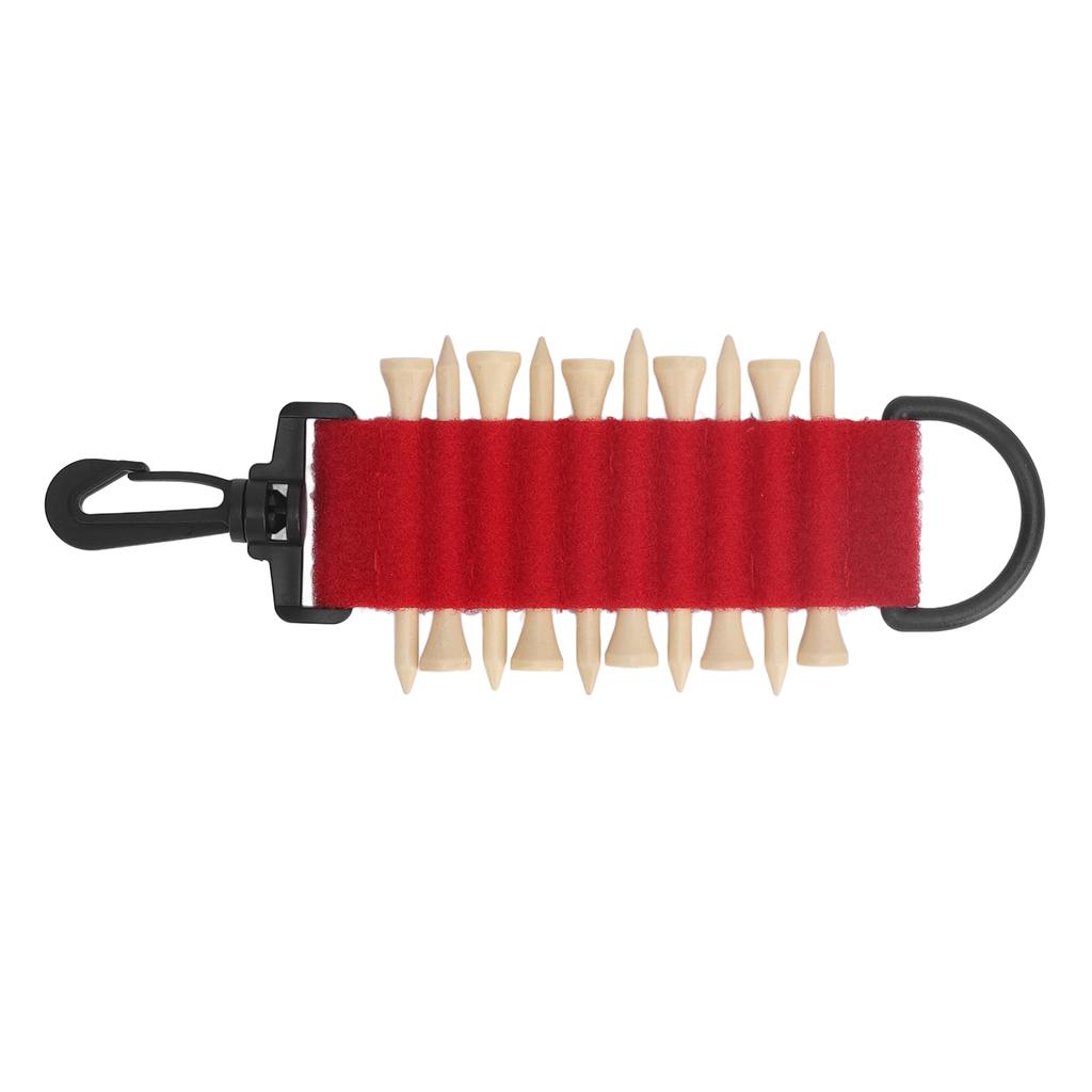10 Tees Golf Tee Holder with Hook Multifunction Practical Portable Golf Tee Carrier Storage Bag for