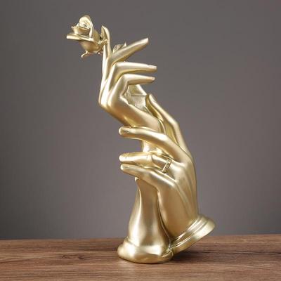 Ornamento in Resina a Forma di Rosa per Arredamento Casa - Ideale per Ingresso, Soggiorno o Cantinetta