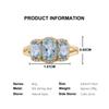 Natürlicher Himmelblauer Topas Ring Ohrringe Set 925er Sterlingsilber November Geburtsstein Feinschmuck für Damen Jubiläumsparty Geschenk