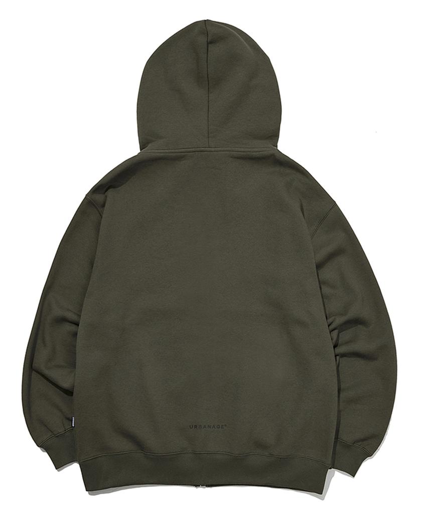 Urbanage Daily Standard Zip-Up Hoodie Khaki