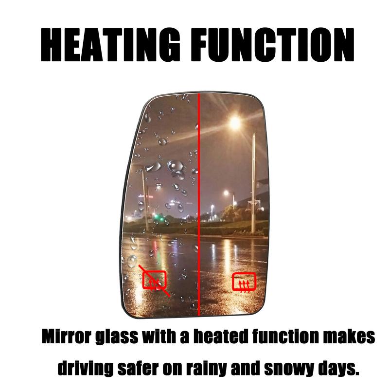 Heated Auto Left/Right Side Mirror Glass Replacement For Renault Master 10 - 24 For Nissan NV400 12 - 22 For Movano 10 - 21