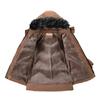 Boys' Winter 2024 Mid-Length Cotton Coat: Korean Style, Thickened, Fleece-Lined, Big Fur Collar, for Small and Medium Children.