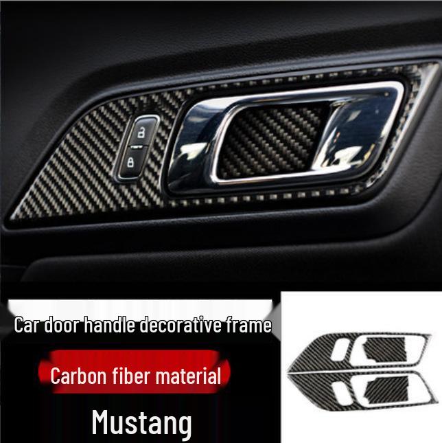 Ford Mustang Kohlefaser Interieur Zierleisten-Set: Konsole, Lenkrad, Schalthebel, Lüftungsdüse
