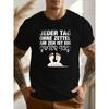 Men's Funny German Phrase T-Shirt - "Ich Tag, Ohne Zettel Am Meh" German Quote & Footprint Symbol, Lightweight Short Sleeve Crew Neck Tee,