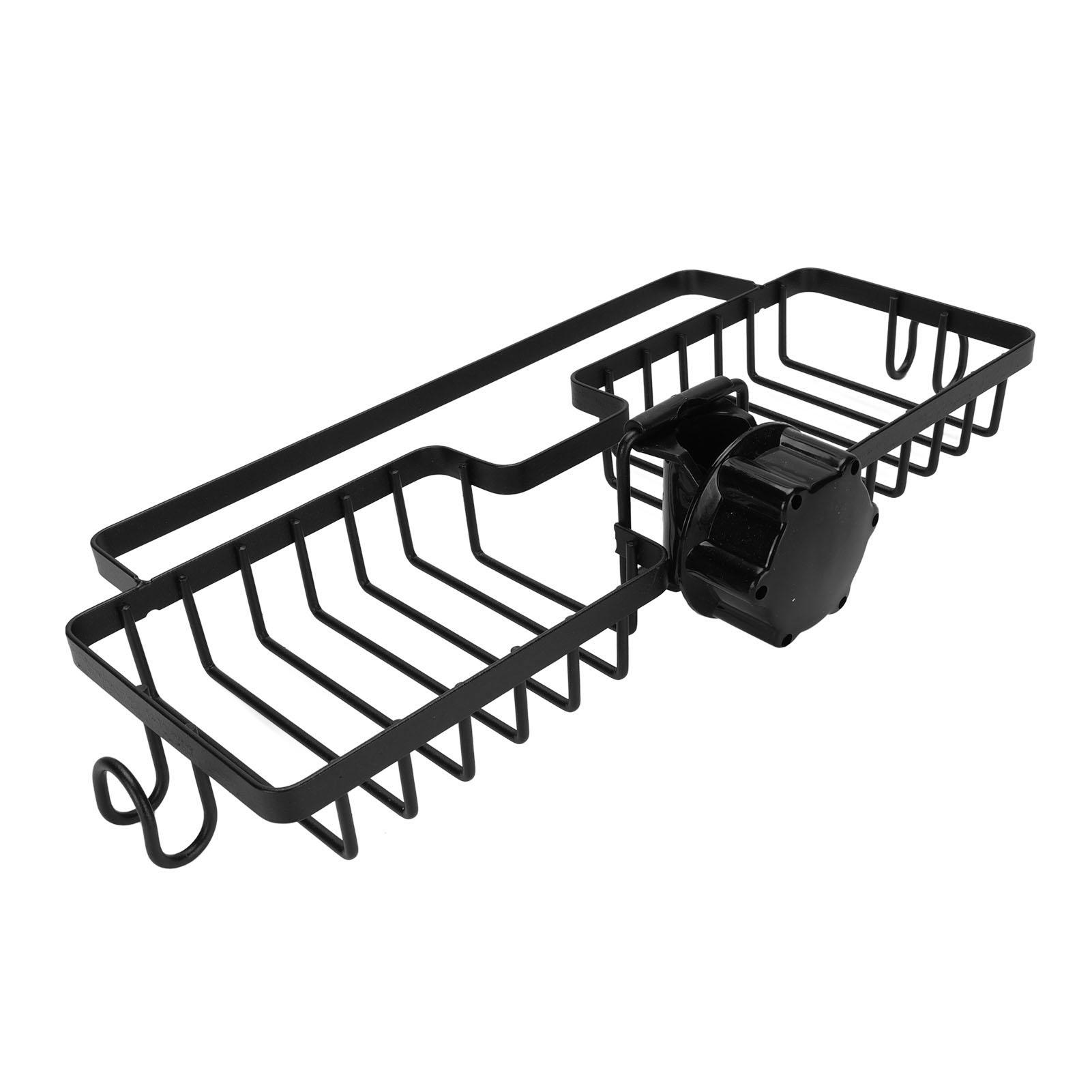 

Kitchen Faucet Sponge Holder Sink Caddy Organizer Hanging Organizer Flat Bar 2 Baskets