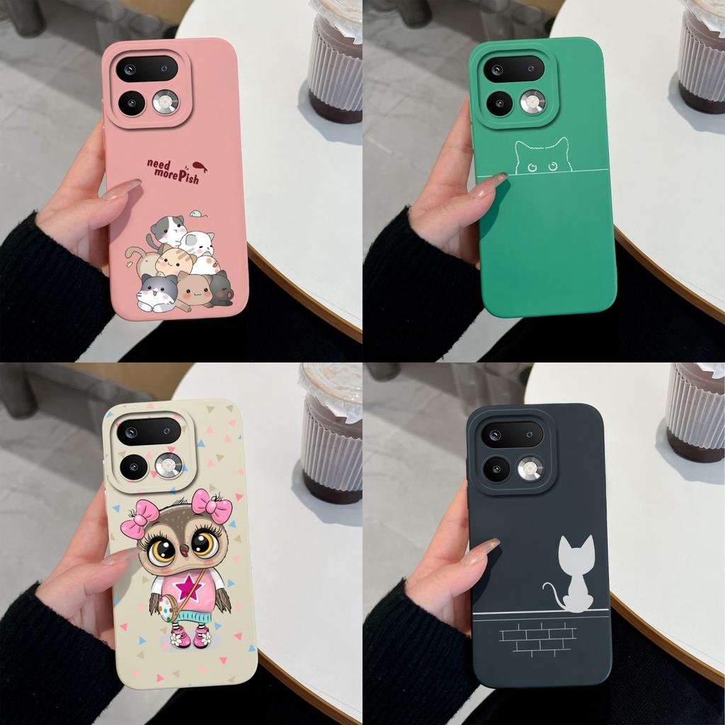 For Oppo Realme 16 14 15 Pro Plus C85 Pro P3 Lite Oppo Reno15 Pro A6X A95 A72 A73 A74 Phone Case Cute Cat Cartoon Lightweight Camera Protection Bumper
