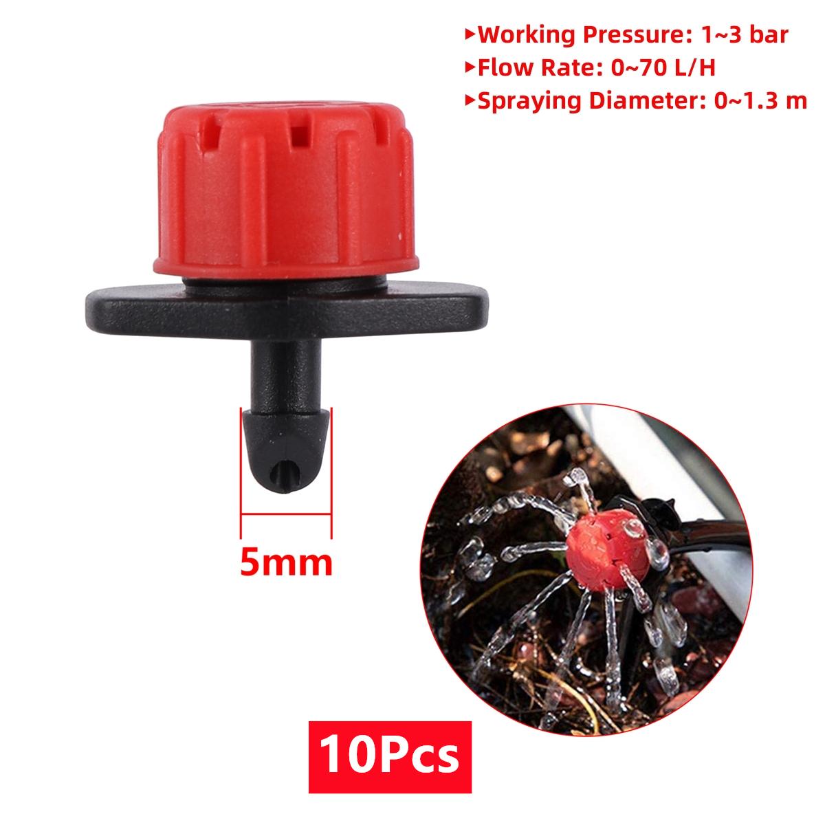 

Adjustable 8-Holes Dripper 3/5mm 4/7mm Barbed Garden Drip Irrigation System Watering Emitter Potted Bonsai Plant Watering Device
