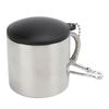 Camping Coffee Mug 110ml Heat Preservation Stainless Steel Teacup with Connection Buckle for