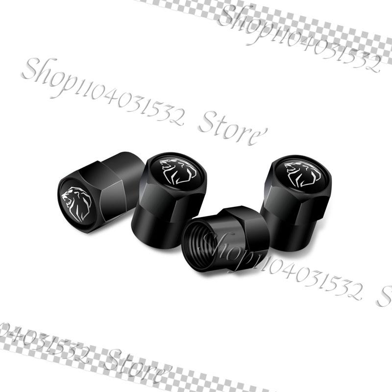 

2026 Hot Car Sticker 4Pcs/Set Lion Emblem Car Wheel Tire Valve Caps Rim Stem Dust-proof Covers For Peugeot 206 207 307 308 408 3