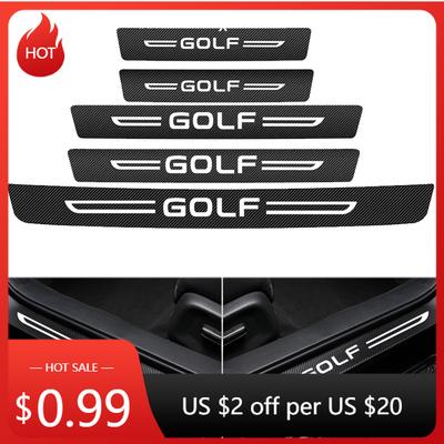 For VW VOLKSWAGEN 2026 New Car Door Threshold Protective Anti Scratch Stickers Decals for Volkswagen VW GOLF Badge Trunk Doorsil