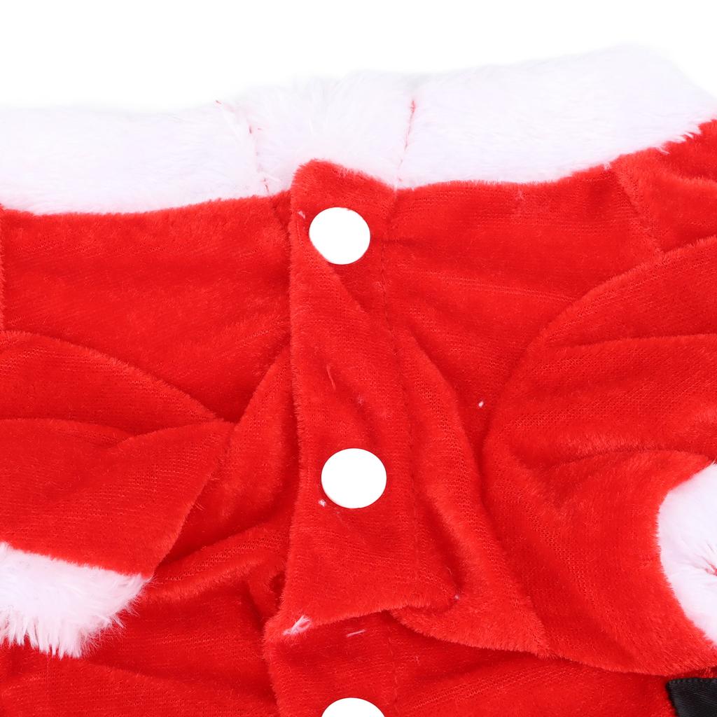 Dog Cat Christmas Clothing Pet Christmas Costume Cute Comfortable Adjustable with Bow Headdress for Christmas Theme Party