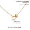 Vintage Double Ring Cubic Zirconia Pendant Necklace for Women