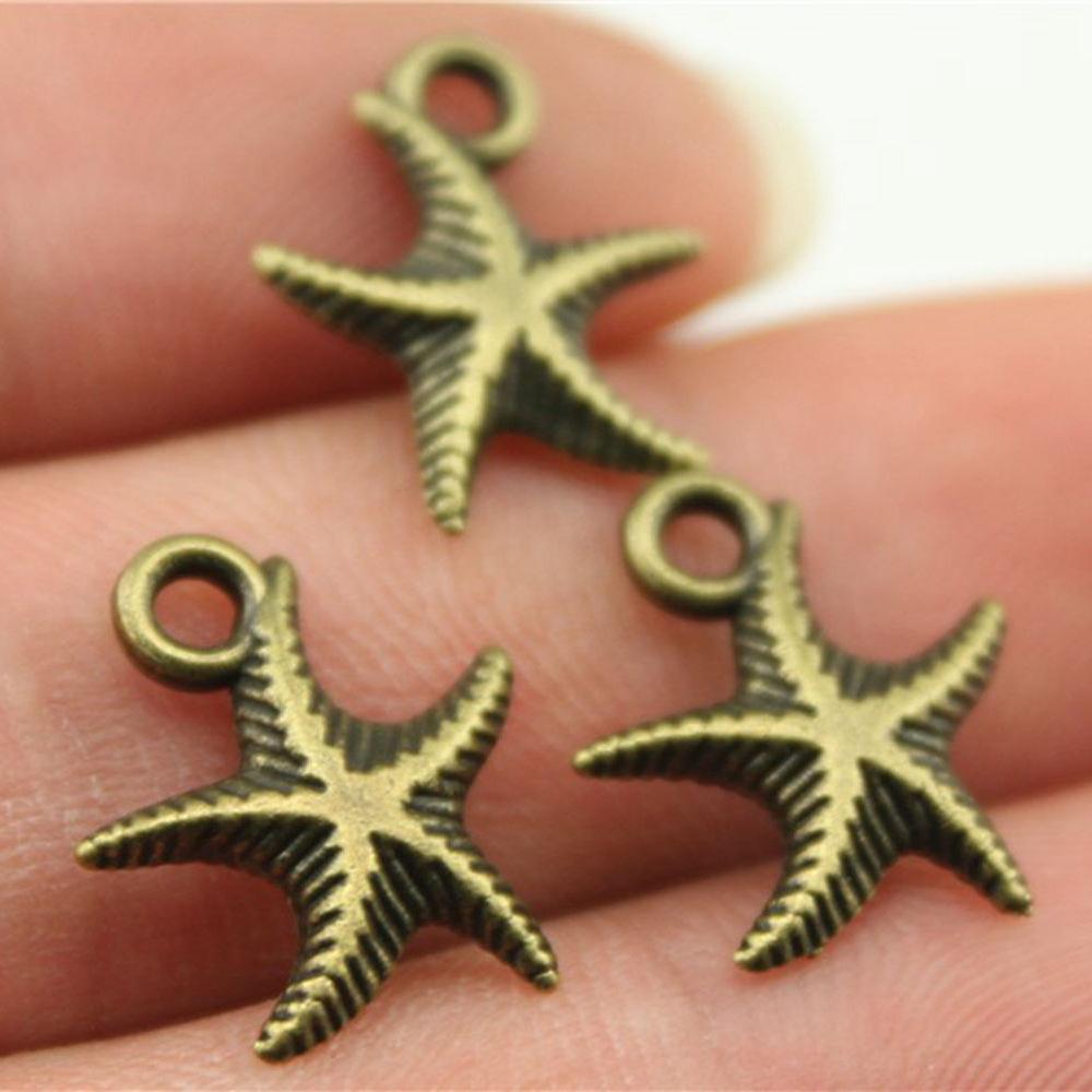 20pcs Conch Shell Starfish Connector Charms Pendants For Jewelry Making DIY Handmade Craft