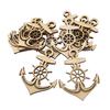 10pcs Unfinished Wooden Anchor Shapes Hanging Gift Tags Embellishment Crafts CDN