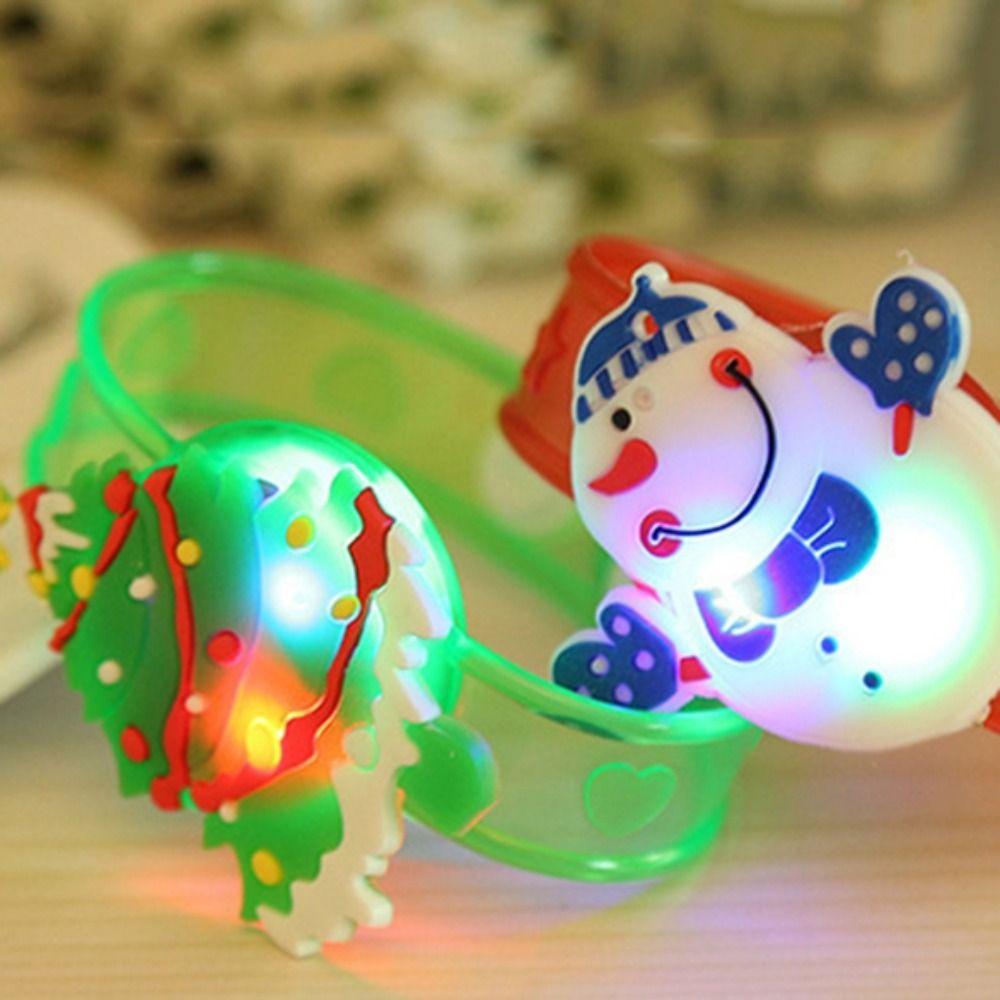 Plastic Christmas Pop Circles Christmas Christmas Toys Hand Ring LED Christmas Bracelet  Christmas