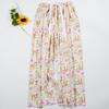 Women's Summer Cotton Silk Nine-Point Wide-Leg Pajama Pants - Plus Size, Loose, Breathable, Cooling, Ideal for Beach and Air Conditioning Comfort