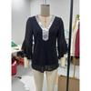 2026 Spring Summer Sequined Crew Neck Blouse Top, Hot Popular Casual Shirt for Women, Europe America Style
