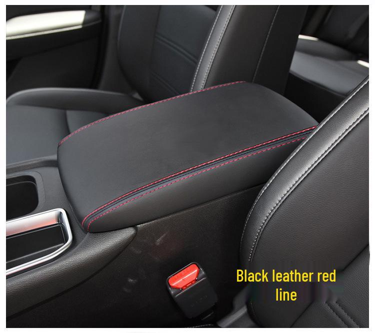 14th Gen 20-21 Sylphy Center Console Box Cover - Genuine Superfiber Leather Armrest Protector