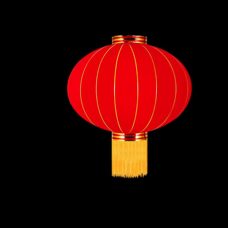CHAHUA Red Flocked Outdoor Lantern
